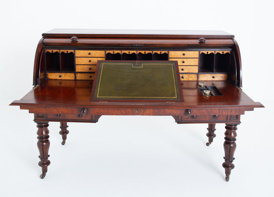Impressive William IV Mahogany Cylinder Desk