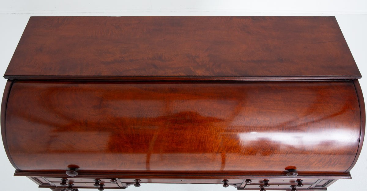 Impressive William IV Mahogany Cylinder Desk