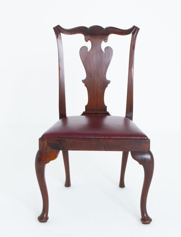 Set of 8 (6 + 2) Mahogany Queen Anne Style Dining Chairs