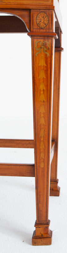 Good Quality Sheraton Revival Satinwood Display Cabinet