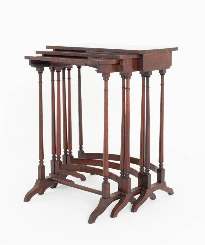 Nest of 3 Victorian Rosewood Tables