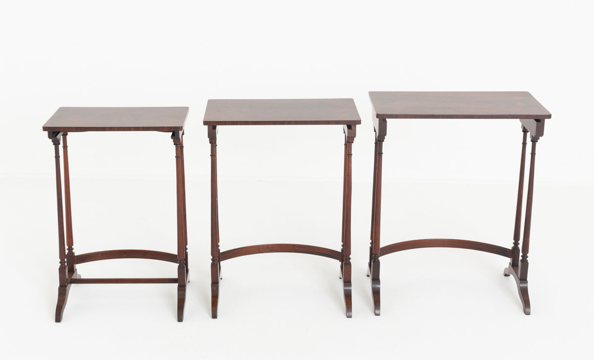 Nest of 3 Victorian Rosewood Tables