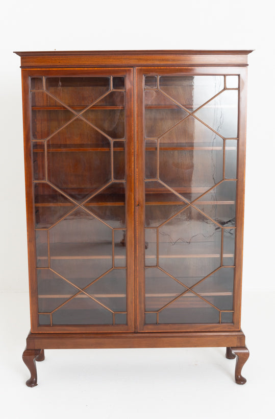 Georgian Revival Mahogany Glazed Bookcase.