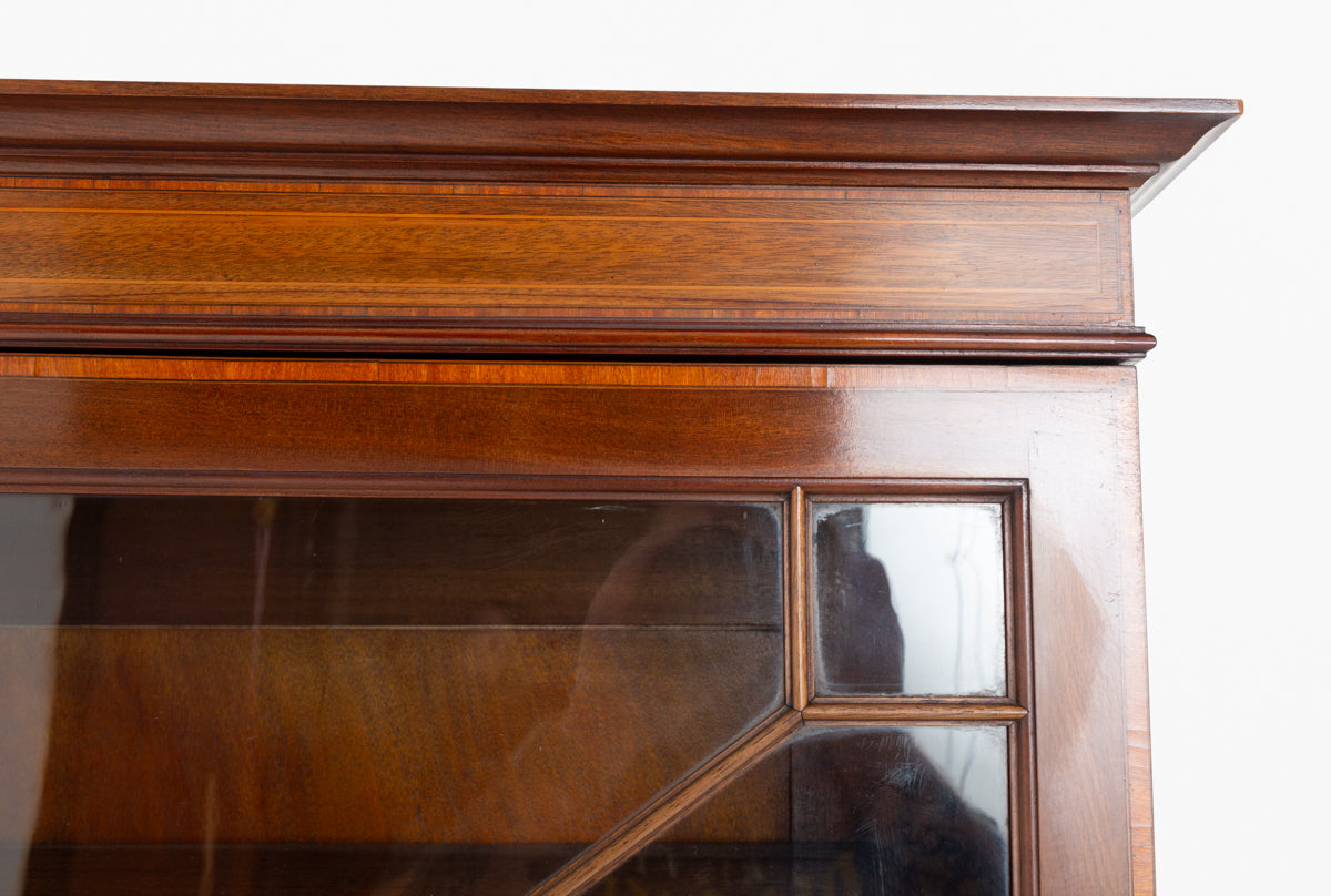 Georgian Revival Mahogany Glazed Bookcase.