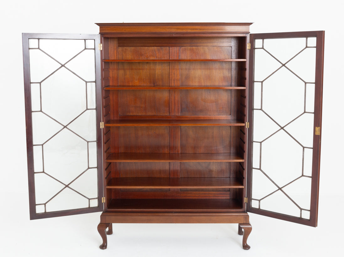 Georgian Revival Mahogany Glazed Bookcase.