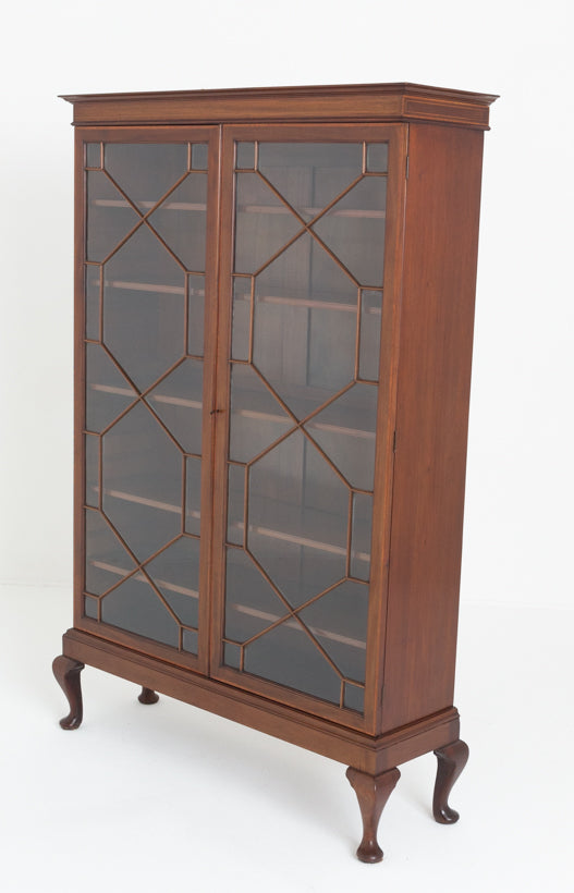 Georgian Revival Mahogany Glazed Bookcase.