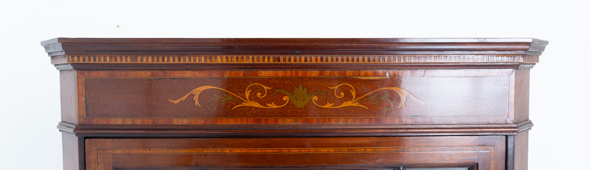 Mahogany Sheraton Revival Corner Cabinet