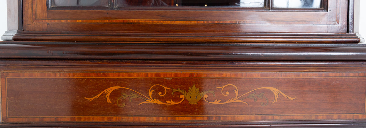 Mahogany Sheraton Revival Corner Cabinet