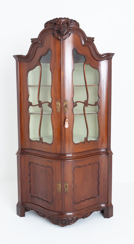 Amazing French Mahogany Corner Cabinet