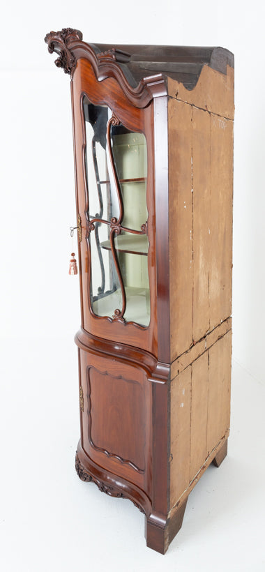 Amazing French Mahogany Corner Cabinet