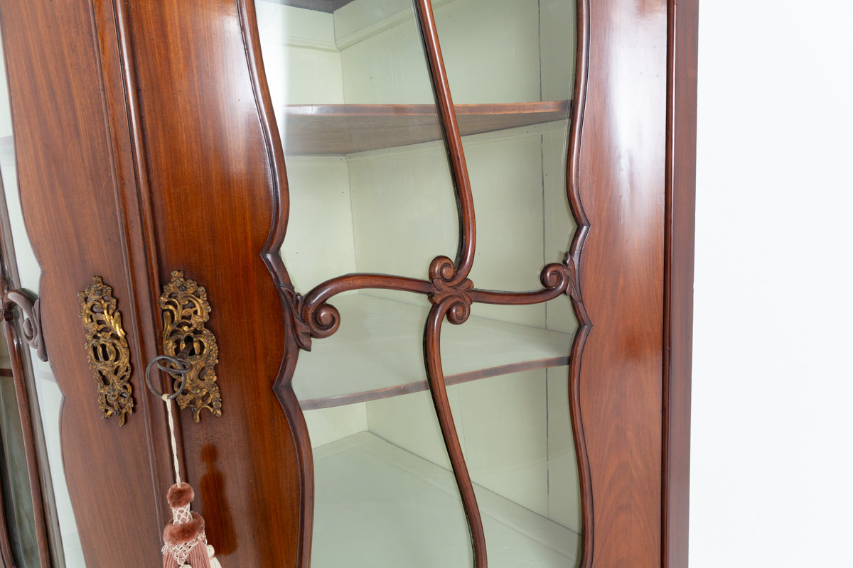 Amazing French Mahogany Corner Cabinet
