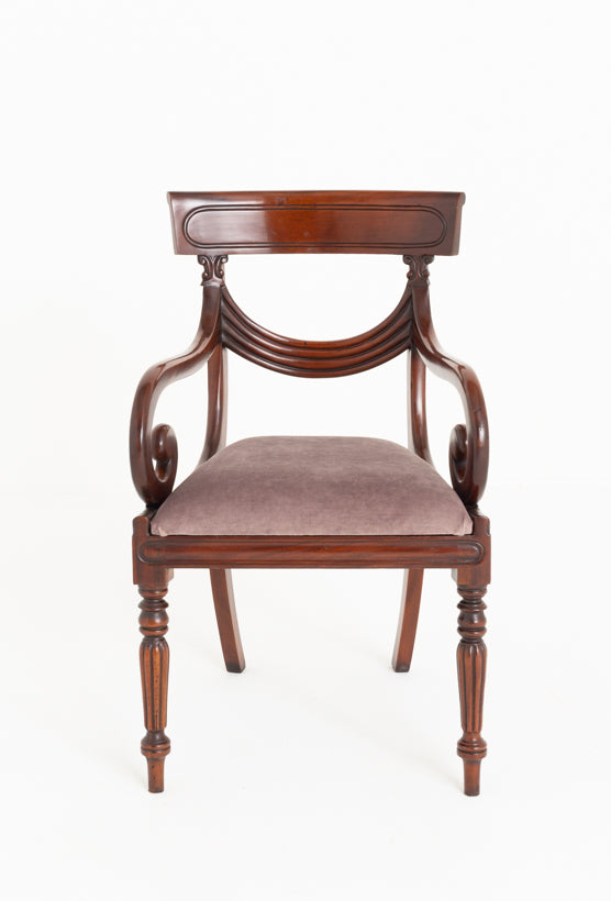 Set 0f 10 (8 + 2) Mahogany Regency Revival Dining Chairs