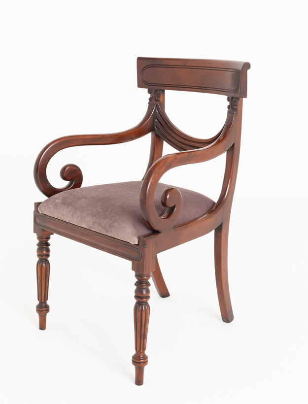 Set 0f 10 (8 + 2) Mahogany Regency Revival Dining Chairs