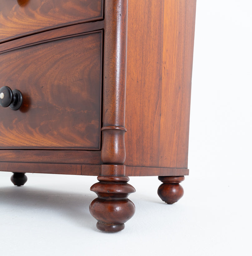William IV Mahogany Bow Chest of Drawers
