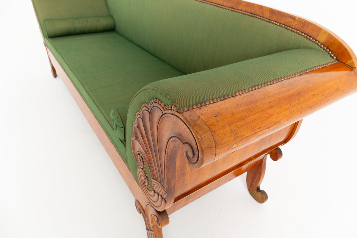Amazing Large Scandinavian Biedermeier Style Birch Sofa