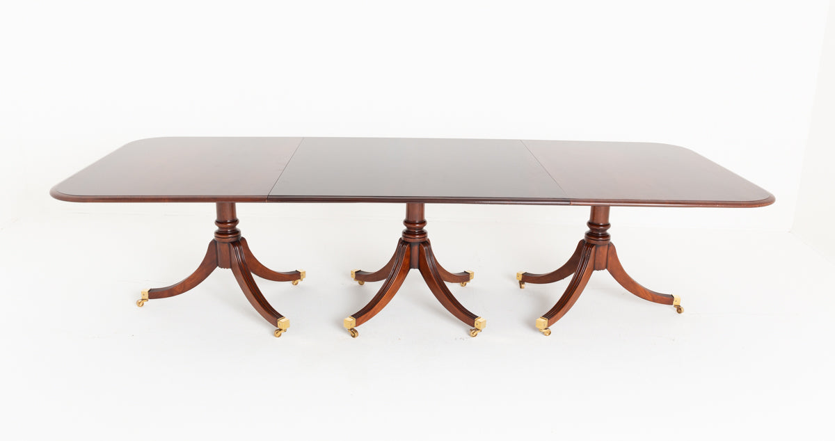 Regency Revival 16 - 18 Seat Mahogany Pedestal Dining Table