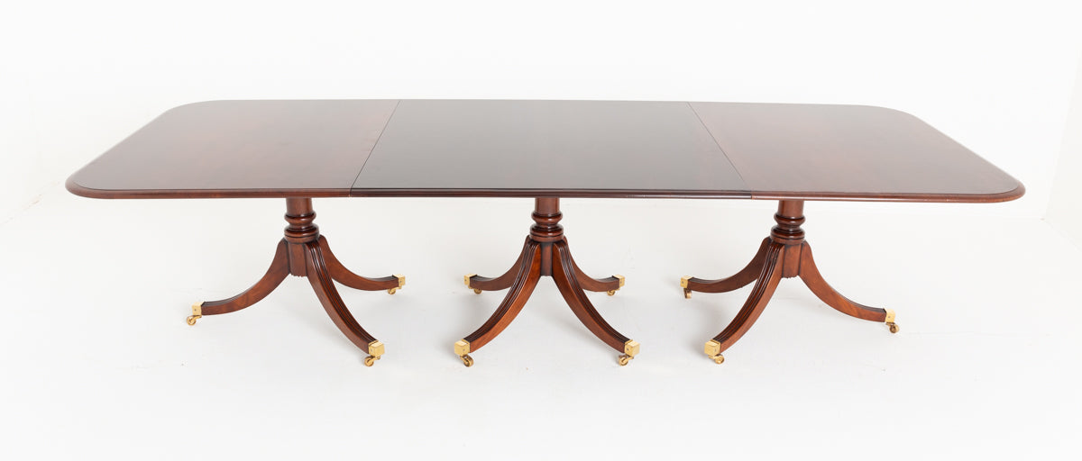 Regency Revival 16 - 18 Seat Mahogany Pedestal Dining Table