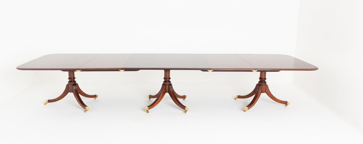 Regency Revival 16 - 18 Seat Mahogany Pedestal Dining Table