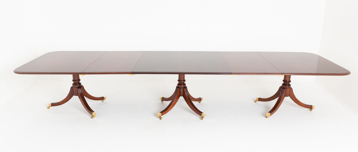 Regency Revival 16 - 18 Seat Mahogany Pedestal Dining Table