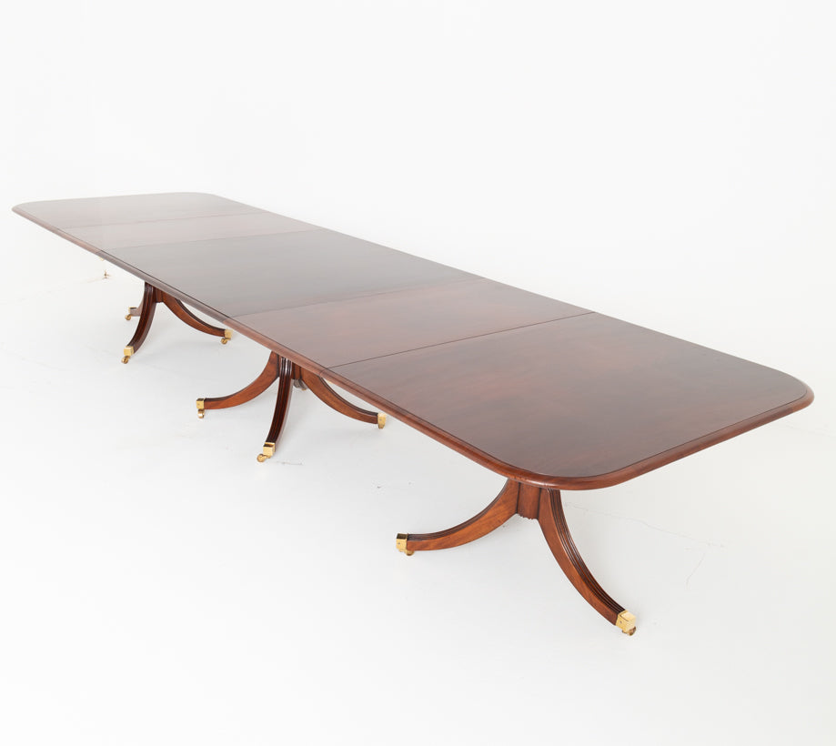 Regency Revival 16 - 18 Seat Mahogany Pedestal Dining Table