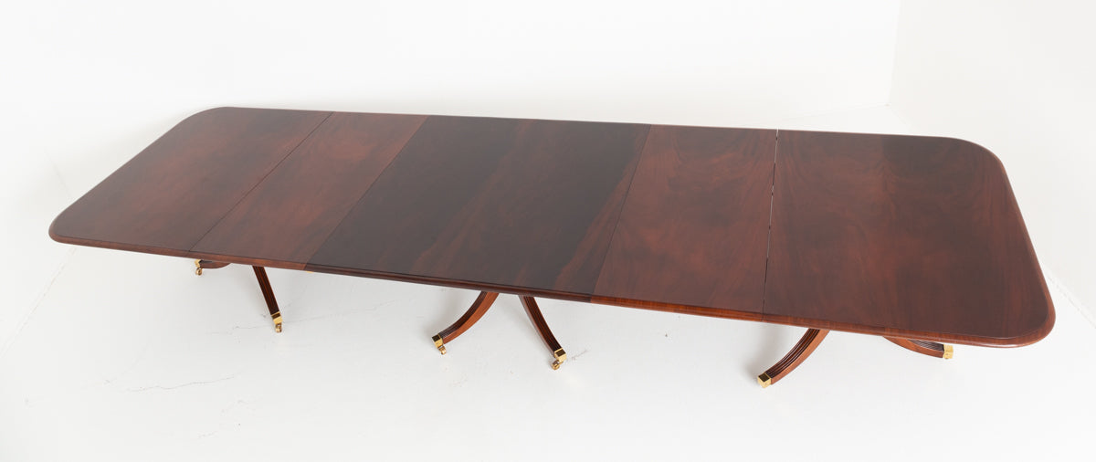 Regency Revival 16 - 18 Seat Mahogany Pedestal Dining Table