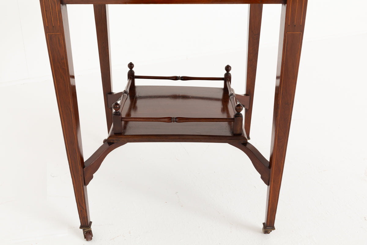 Rosewood Inlaid Envelope Card Table