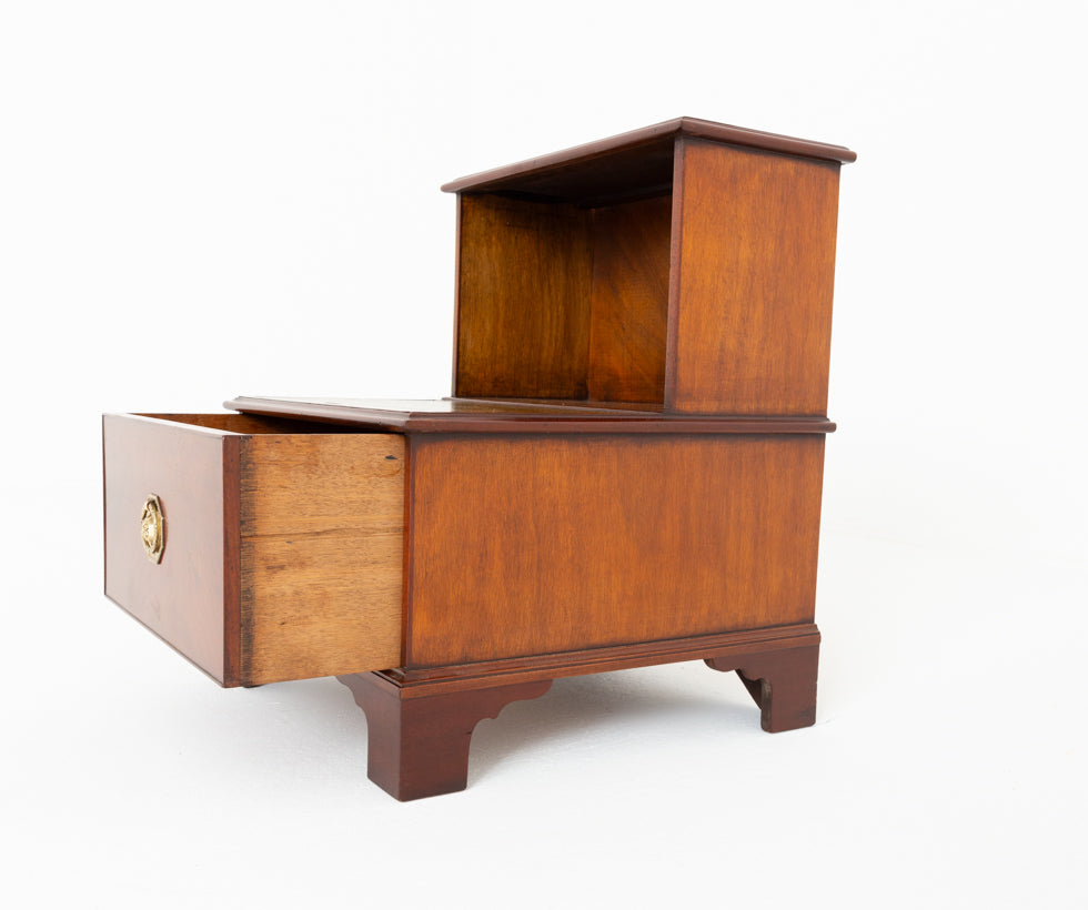 Unusual Pair of Georgian Revival Mahogany End Tables