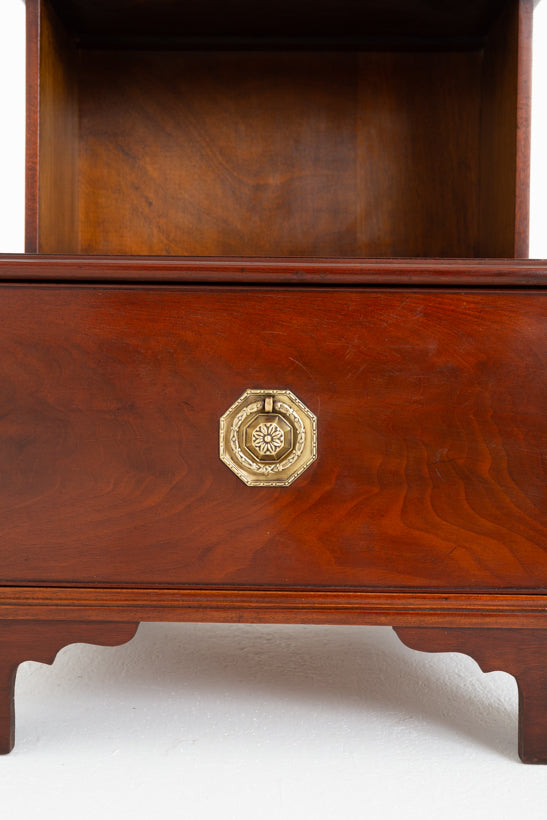 Unusual Pair of Georgian Revival Mahogany End Tables
