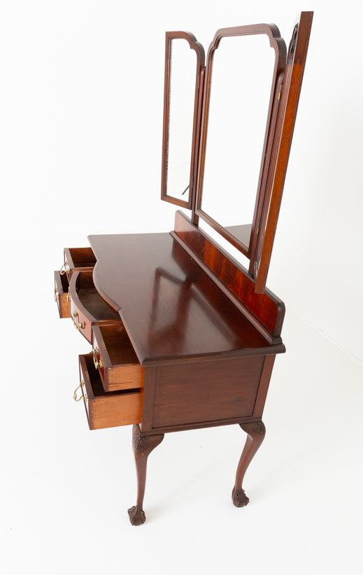 Mahogany Chippendale Style Dressing Table.