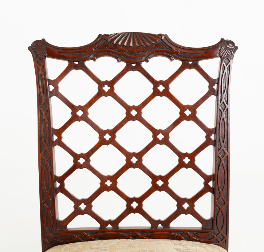 Outstanding Set 0f 14 Chippendale Revival Mahogany Dining Chairs