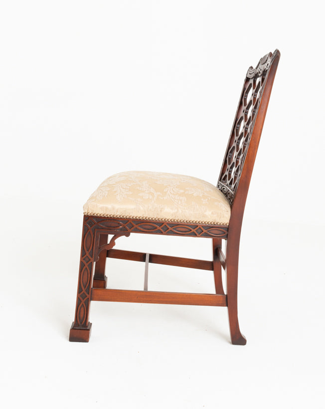 Outstanding Set 0f 14 Chippendale Revival Mahogany Dining Chairs