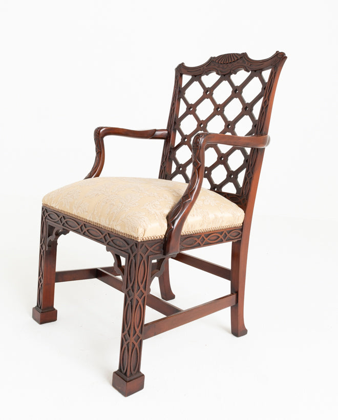 Outstanding Set 0f 14 Chippendale Revival Mahogany Dining Chairs