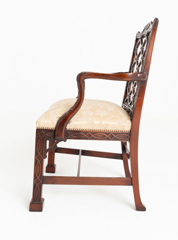 Outstanding Set 0f 14 Chippendale Revival Mahogany Dining Chairs