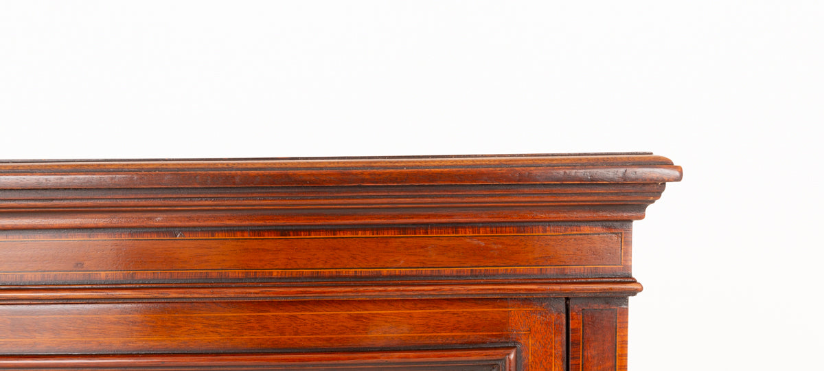 Mahogany Sheraton Revival Glazed Bookcase