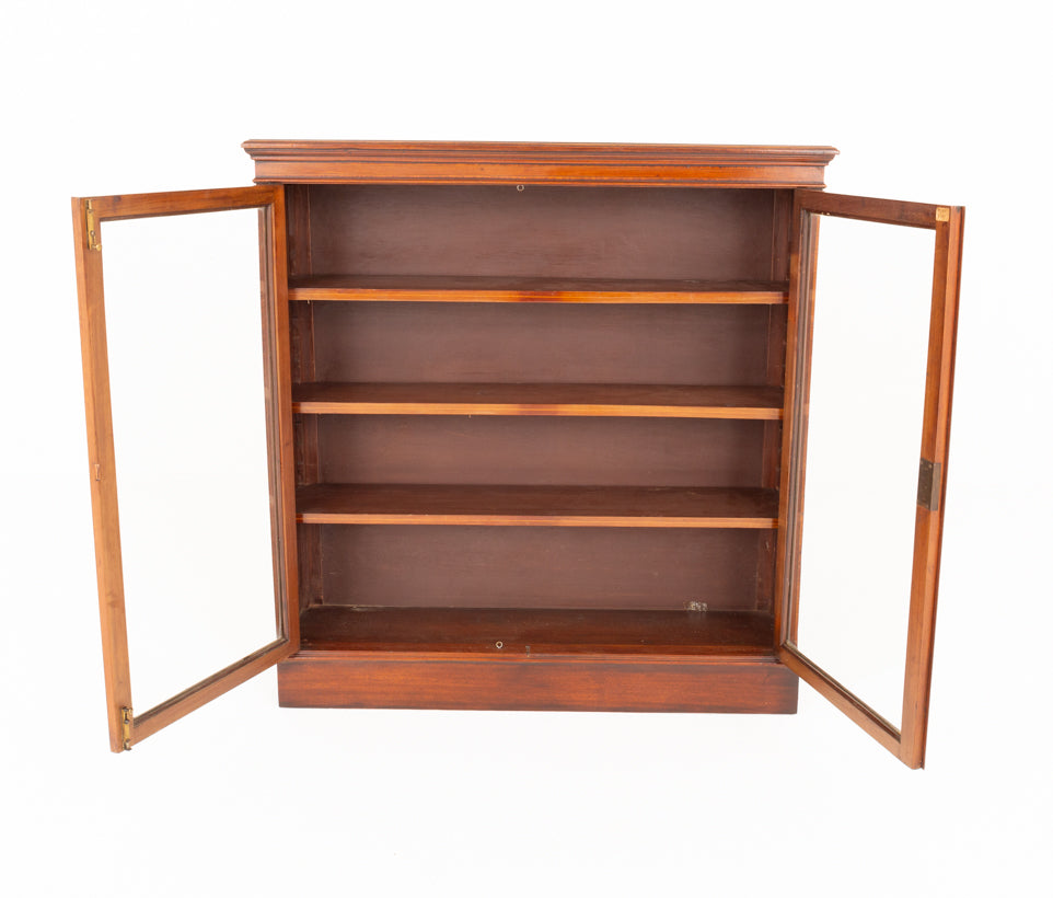 Mahogany Sheraton Revival Glazed Bookcase