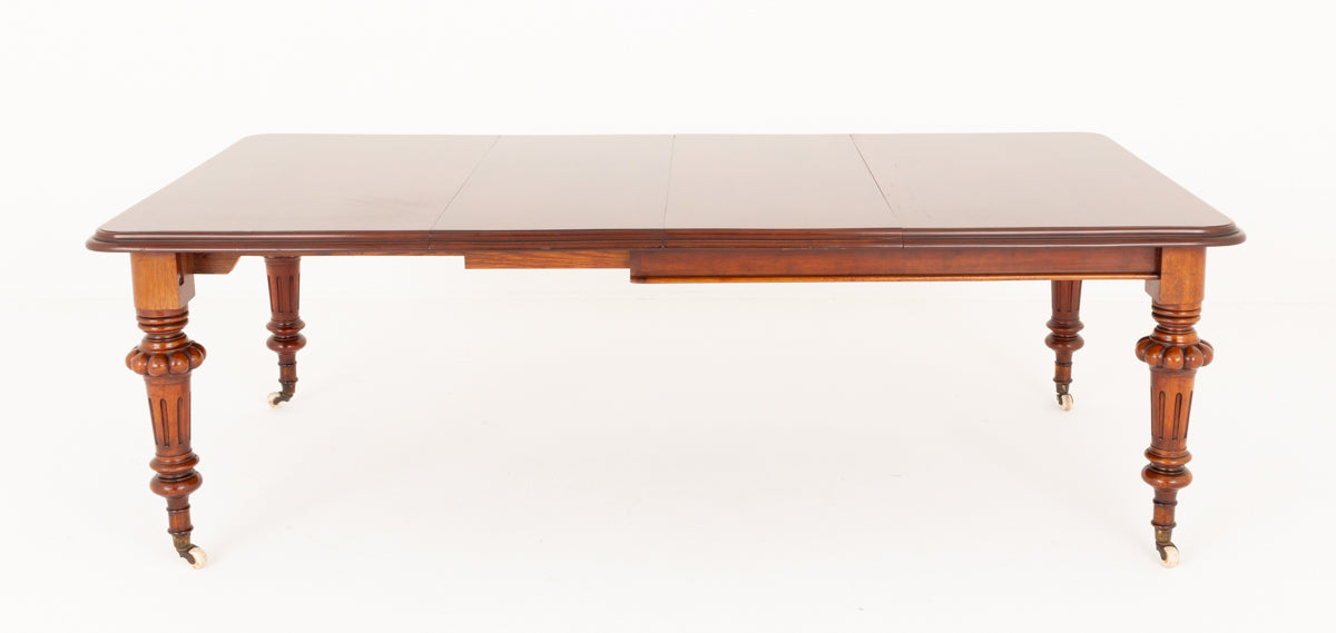 Victorian Mahogany 2 Leaf Extending Dining Table