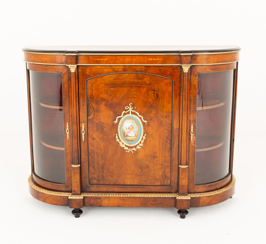 Victorian Burr Walnut Credenza