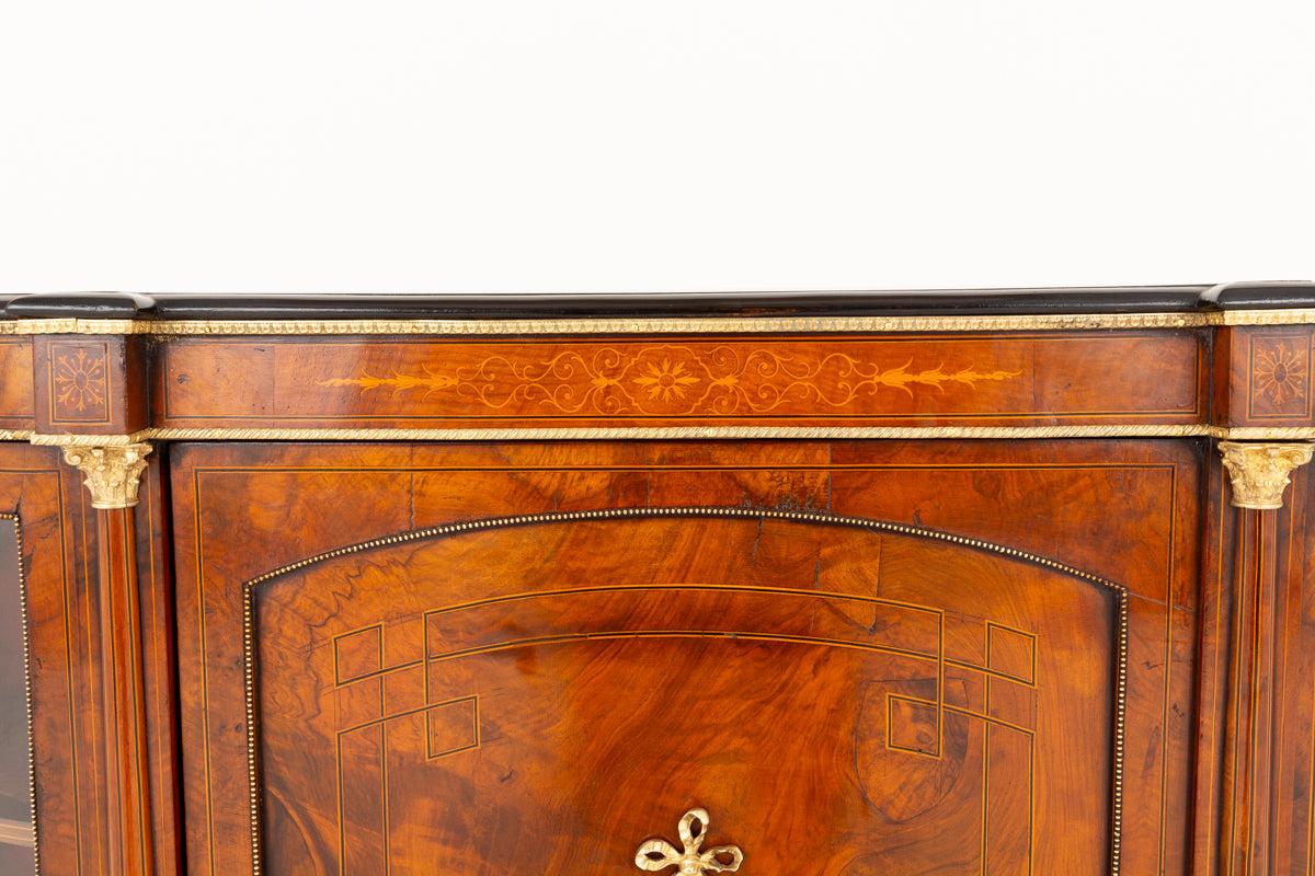 Victorian Burr Walnut Credenza