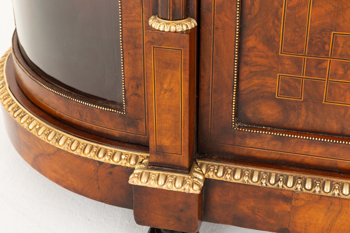 Victorian Burr Walnut Credenza