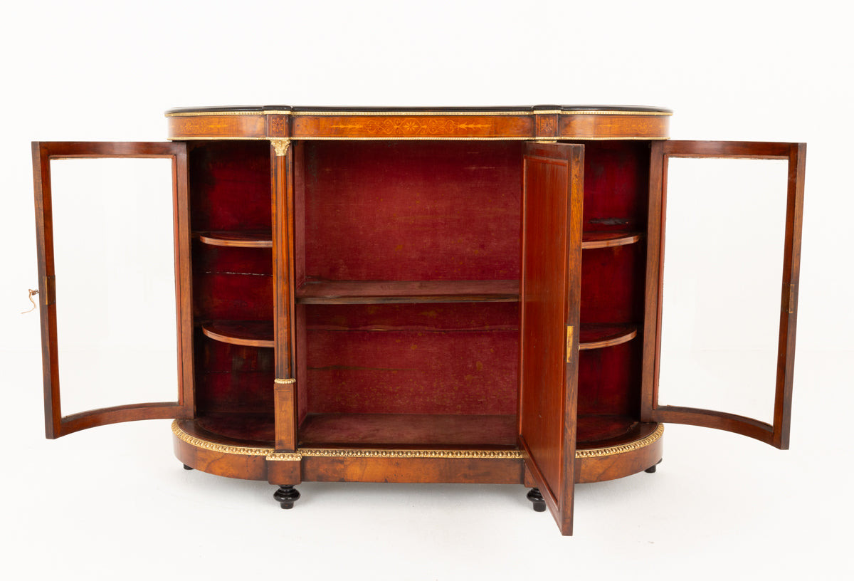 Victorian Burr Walnut Credenza