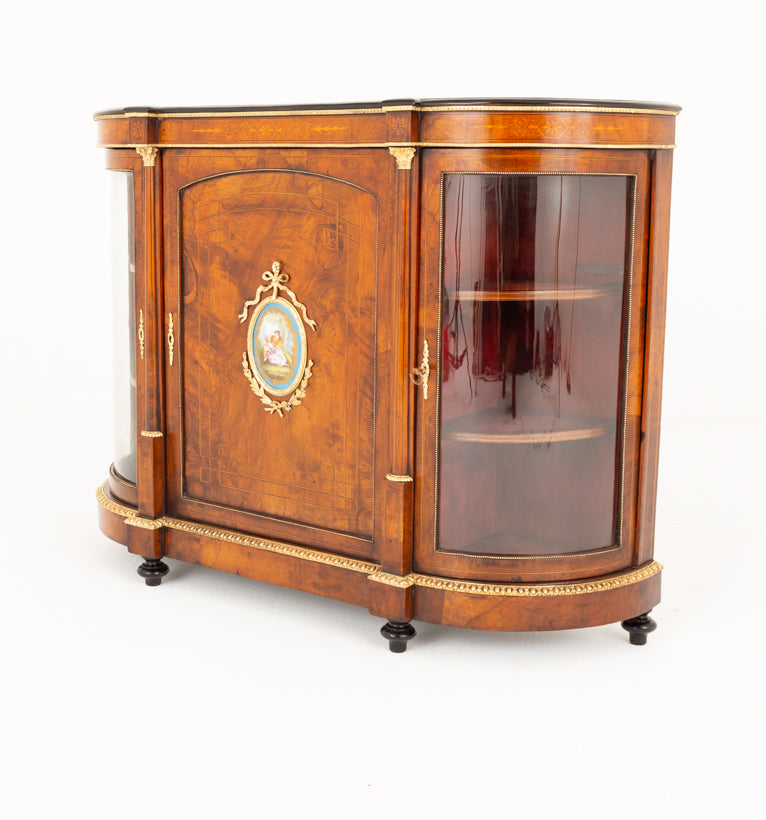 Victorian Burr Walnut Credenza