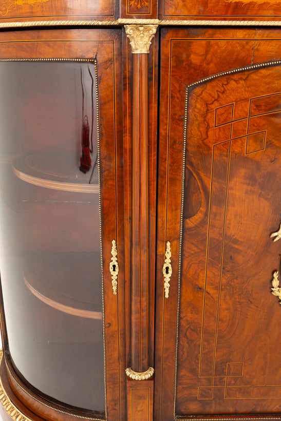 Victorian Burr Walnut Credenza