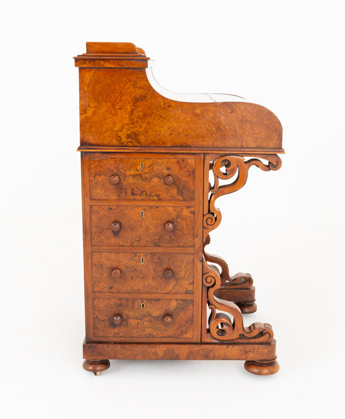 Burr Walnut Pop Up Davenport