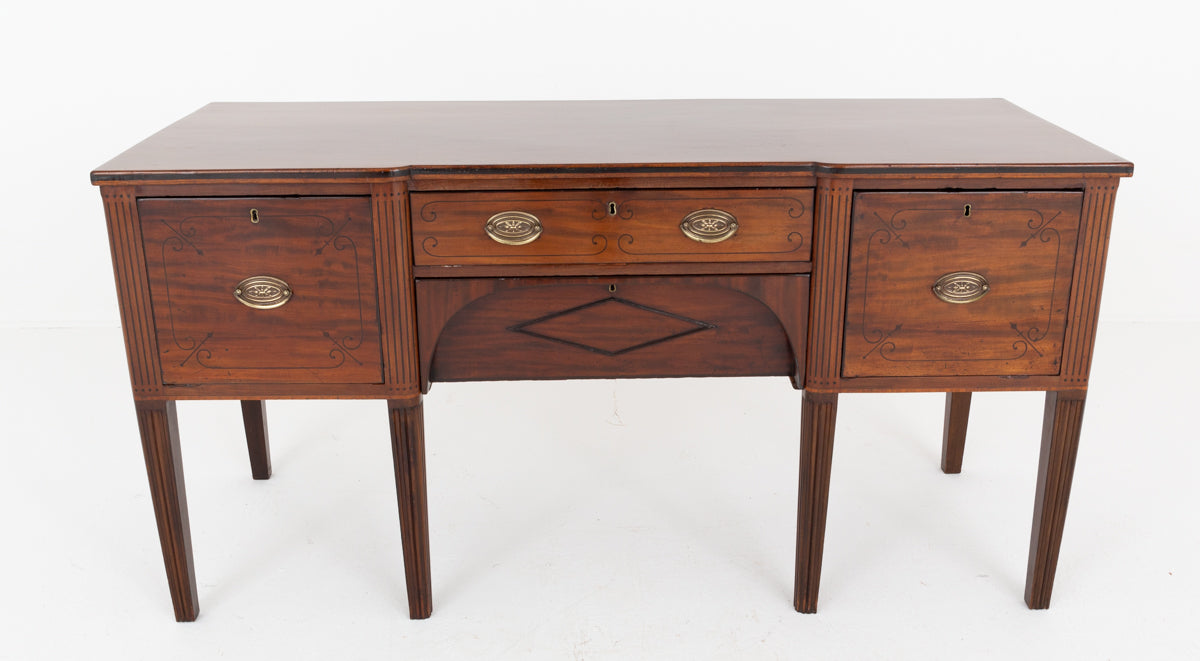 Quality Regency Mahogany Inlaid Sideboard