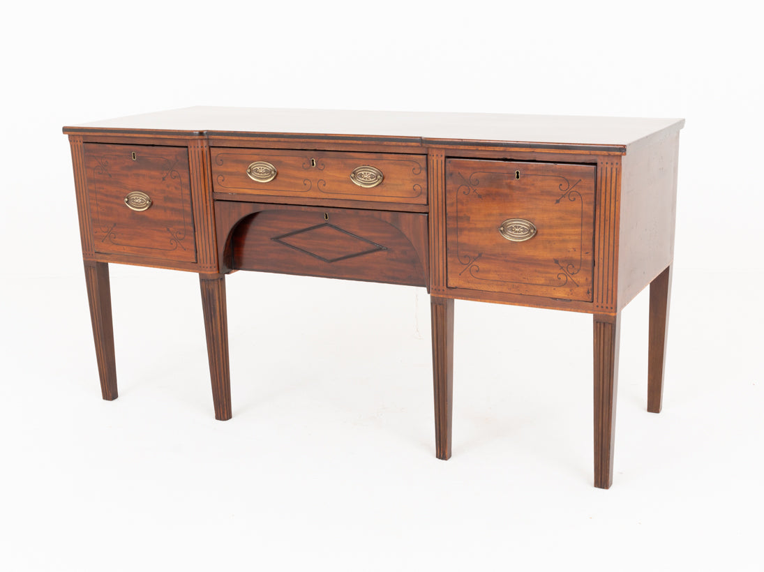 Quality Regency Mahogany Inlaid Sideboard