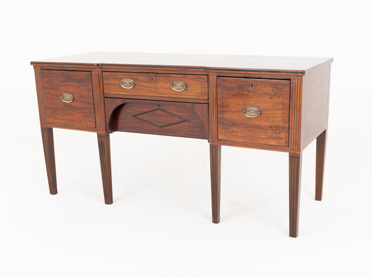 Quality Regency Mahogany Inlaid Sideboard