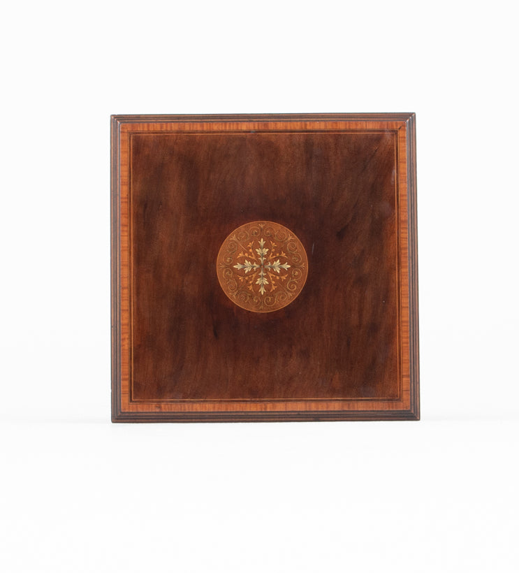 Pretty Sheraton Revival Mahogany Revolving Bookcase