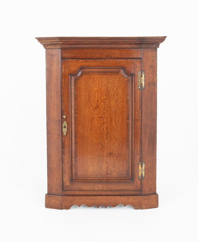 Georgian Oak Corner Cupboard