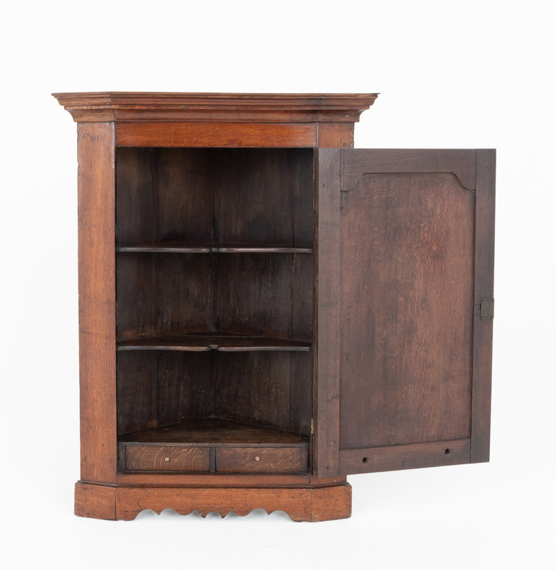 Georgian Oak Corner Cupboard