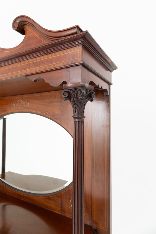 Impressive Art Nouveau Mahogany Display Cabinet